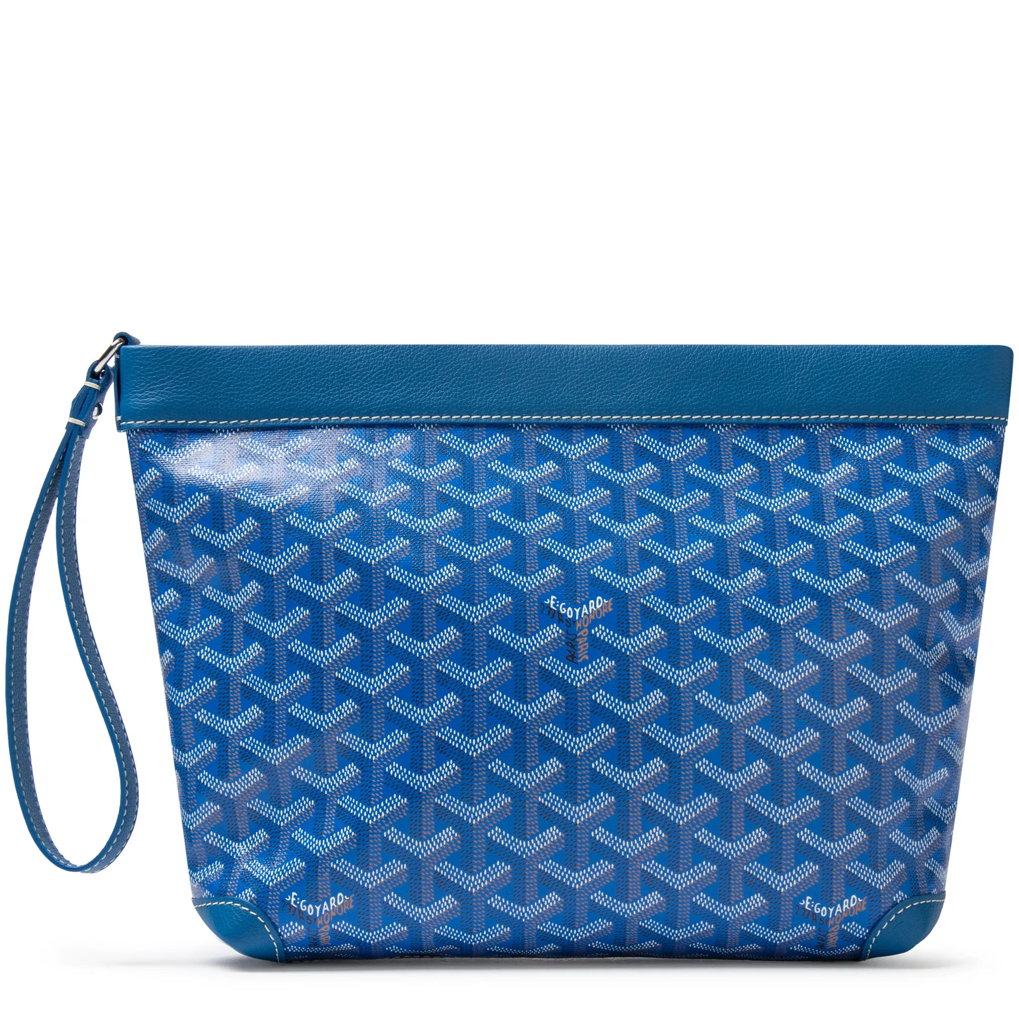Front View of Goyard Conti Sky Blue Pouch CONTIPPMLTY10CL10P